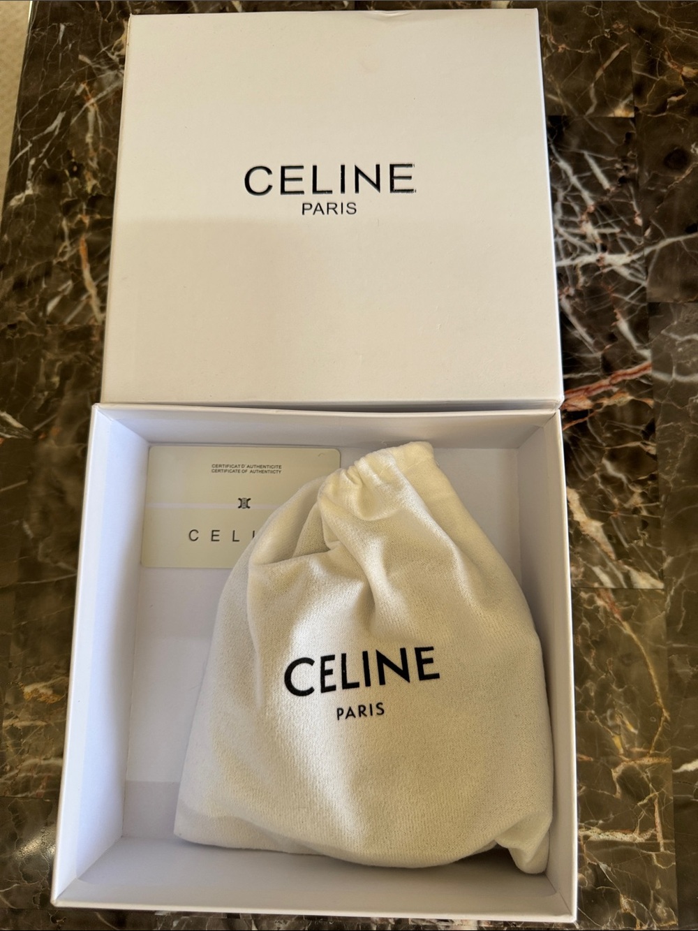 Celine Black Leather Belt with Gold Triomphe Buckle - Picture 6 of 6